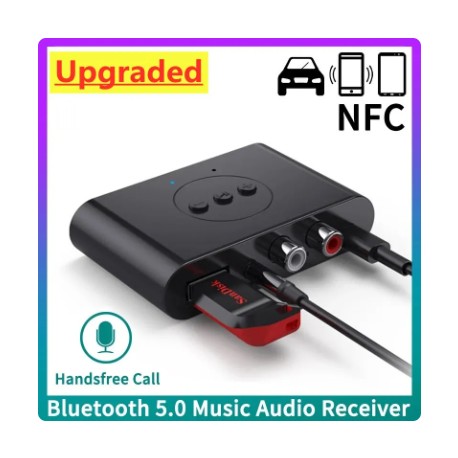 Receptor de Audio con Bluetooth 5,0, NFC U Disk, 3,5mm, AUX, RCA, USB