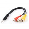 Cable Convertidor Audio Y Video 1 Macho 3.5mm A 3 Rca Hembra