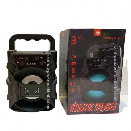 Parlante con luces led y compatible con USB Bluetooth