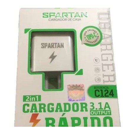 Cargador spartan de casa tipo c