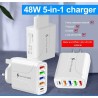 Cargador blanco 5 en 1 (48W)
