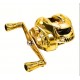 Carrete de pesca dorado baitcasting