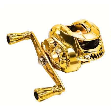 Carrete de pesca dorado baitcasting