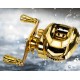 Carrete de pesca dorado baitcasting