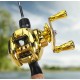 Carrete de pesca dorado baitcasting