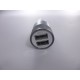 Cargador Usb Para Coche Aluminio Dos Puertos 12 V 2.1a Y 1a